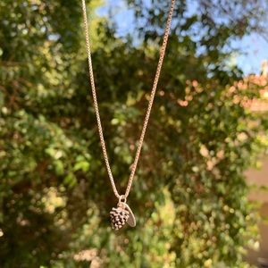 Yellowstone Park Pine Cone Sterling Necklace